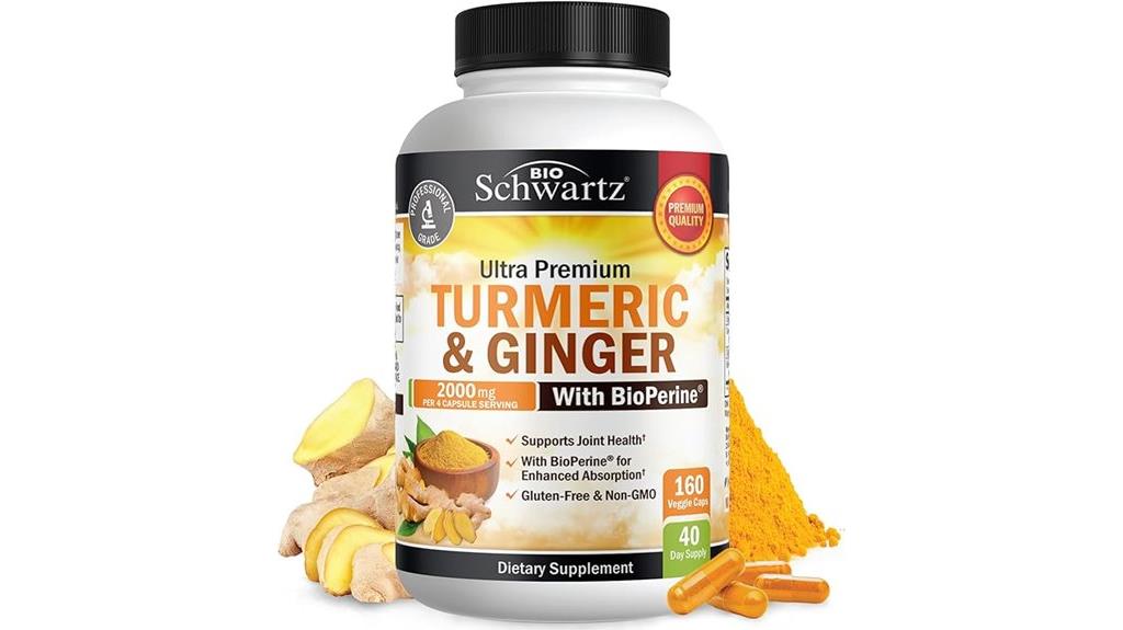 turmeric and ginger supplement with bioperine