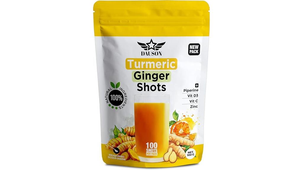 turmeric ginger with vitamins and zinc