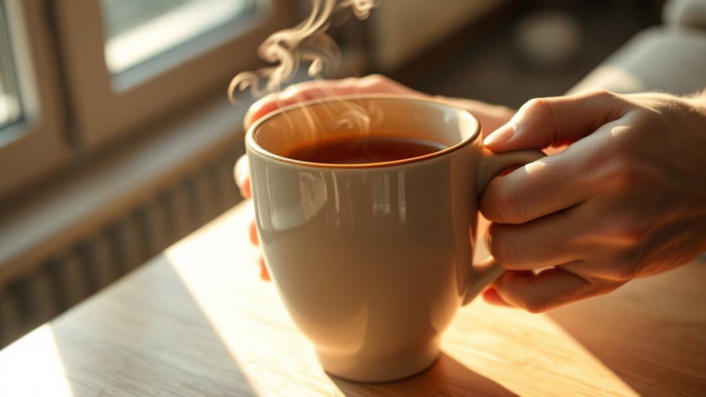 warm consistent non caffeinated sipping routine