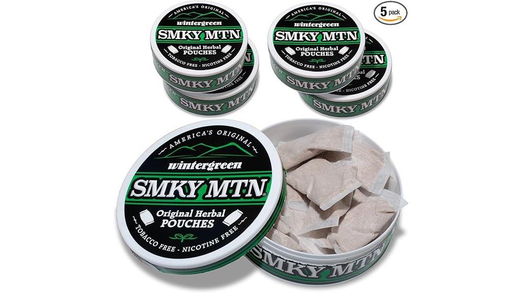 wintergreen nicotine free pouch box