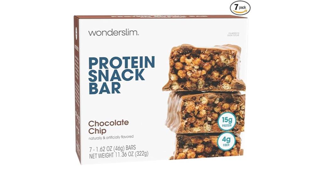 wonderslim chocolate chip snack bars