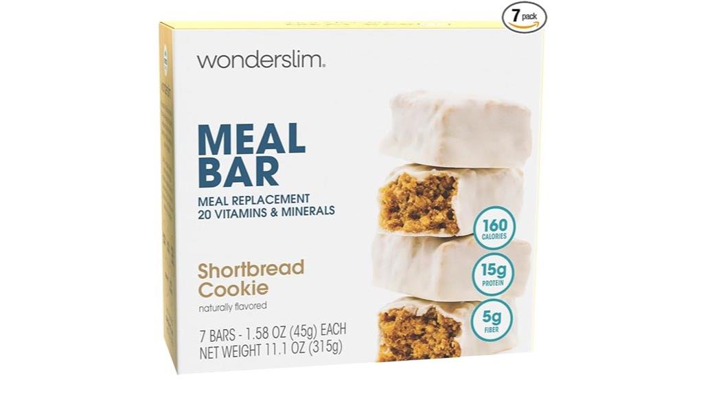 wonderslim shortbread cookie protein bar