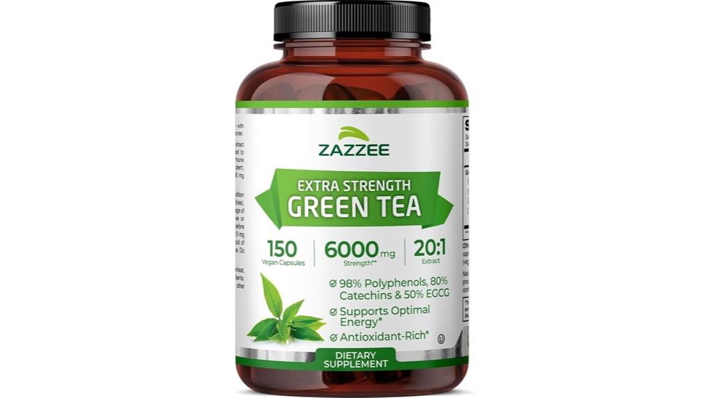 zazzee green tea extract details